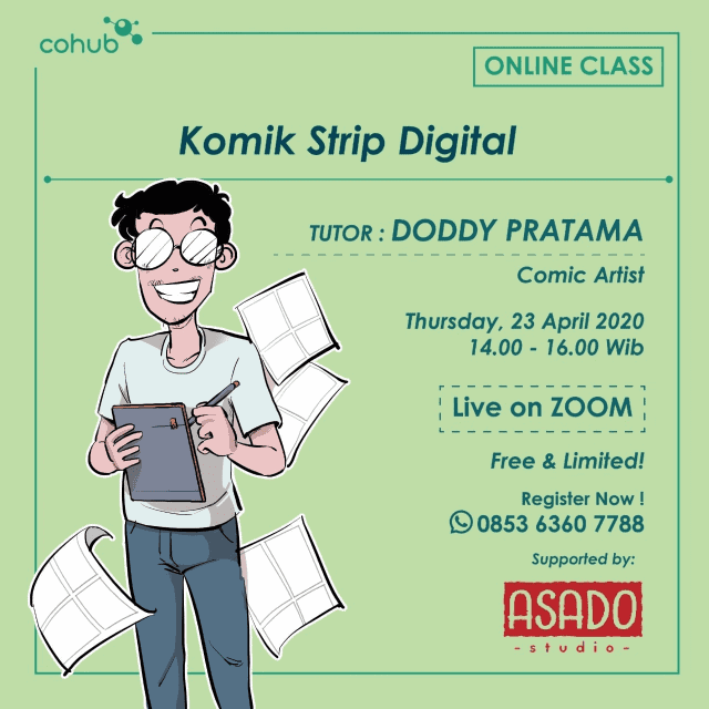 Cohub Online Class - Komik Strip Digital presented by Doddy Pratama on 23 April 2020